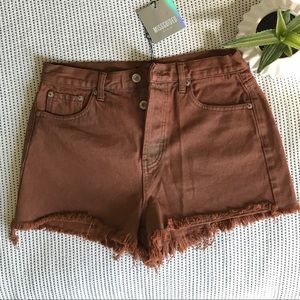 Missguided Distressed Shorts Rust 6